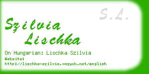 szilvia lischka business card